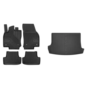   Prémium gumiszőnyeg és csomagtértálca Volkswagen T-Roc 5 seat 2017- (frogum_77412088_DZ413092_1)