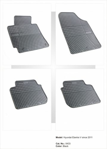Sarokerősített gumiszőnyeg HYUNDAI Elantra V 2010- (433)
