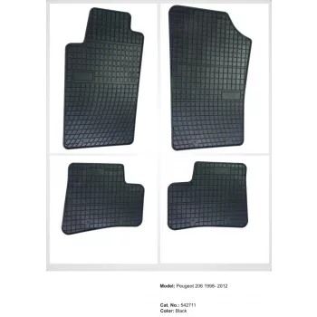 Sarokerősített gumiszőnyeg PEUGEOT 206 1998-2012 (542711)