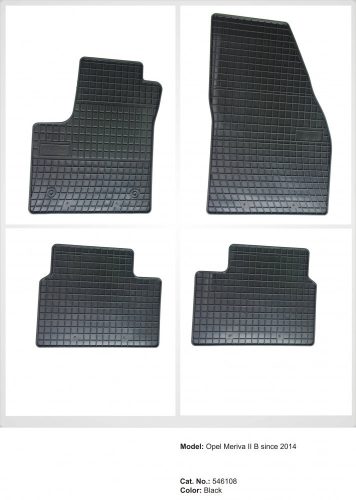 Sarokerősített gumiszőnyeg OPEL Meriva II B 2010- (546108)