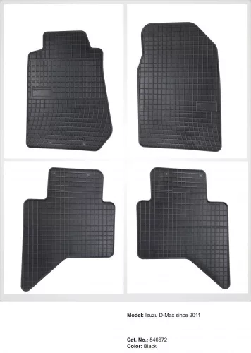 Sarokerősített gumiszőnyeg ISUZU D-MAX 2011- (546672)