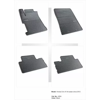   Sarokerősített gumiszőnyeg HONDA Civic IX 4d sedan 2012- (834)