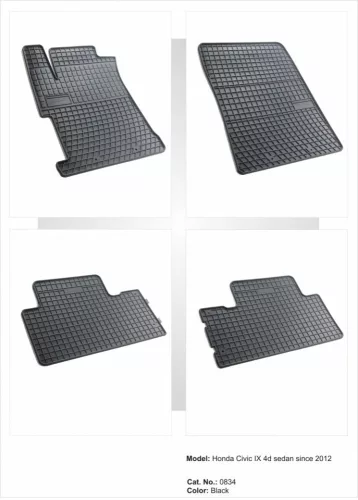 Sarokerősített gumiszőnyeg HONDA Civic IX 4d sedan 2012- (834)