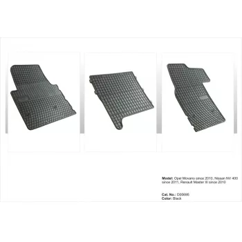   Sarokerősített gumiszőnyeg garnitúra Nissan NV400 2011- Opel Movano B 2010- Renault Master III 2010- (D00695)