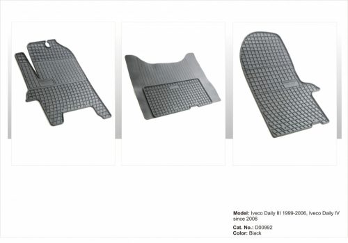 Sarokerősített gumiszőnyeg garnitúra Iveco Daily III 1999-2006 Iveco Daily IV V 2006-2014 (D00992)