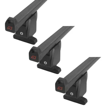   G3 Atlantic PRO tgk acél tetőcsomagtartó 150 cm hosszú 3 db-os szett (max 100 kg/rúd), zárható