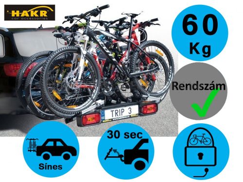Hakr Trip 3 darabos kerekpartarto vonohorogra (1159)