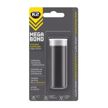   K2 MEGA Fémjavító epoxi gyurma 40 g, csiszolható és festhető