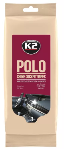 K2 POLO Műszerfaltisztító törlőkendő, nedves, fényes hatású