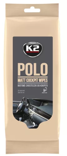 K2 POLO Műszerfaltisztító törlőkendő, nedves, matt hatású