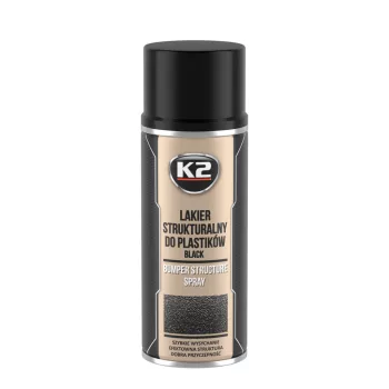   K2 BUMPER Strukturált lökhárítófesték 400 ml, fekete, szórófejes