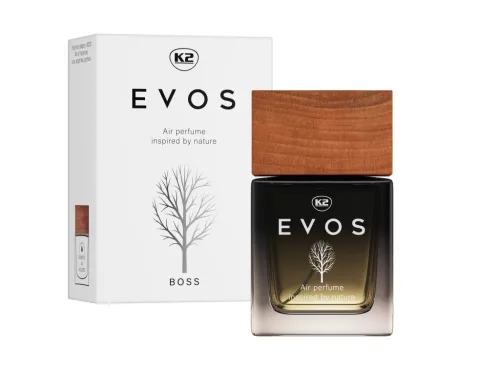 K2 EVOS Autóparfüm 50 ml, Boss illat, illatosító utántöltő