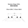 Modula tetőbox Falcon 550 Feketemetál Kétoldalas 75kg