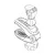Thule kerékpár kar rövid 122 mm +- zár (52422)