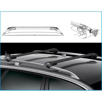   Thule Wingbar Edge tetőkorlátos fekete alu  tetőcsomagtartó (thule_7204_7213B_7213B)
