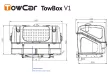 TowCar TowBox V1 szürke, vonóhoroghoz