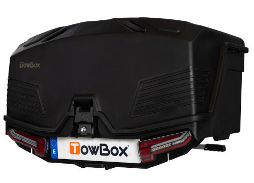 Vonóhorog szállítódoboz TowBox V5 Swing L, fekete